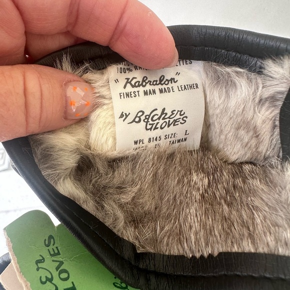 NWT 1960’s-70’s ✨ Vintage Kabralon Belcher Gloves – Finest Man-Made Leather - Picture 2 of 3